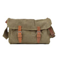 Original Czech military shoulder bag canvas utility bag leather straps vintage