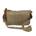 Original Czech military shoulder bag canvas utility bag leather straps vintage
