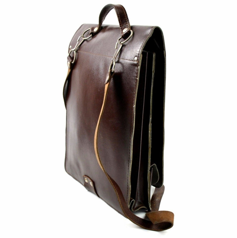 Étui de carte de carte de carte de sac à épaule militaire tchèque Case de document Brown
