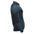 Original Dutch Army Rib Knit Sweater Quarter Zip Reinforced Elbows Petrol Green