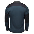Original Dutch Army Rib Knit Sweater Quarter Zip Reinforced Elbows Petrol Green
