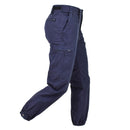 Original Dutch army work pants uniform workwear adjustable trousers zip fly Blue - GoMilitar