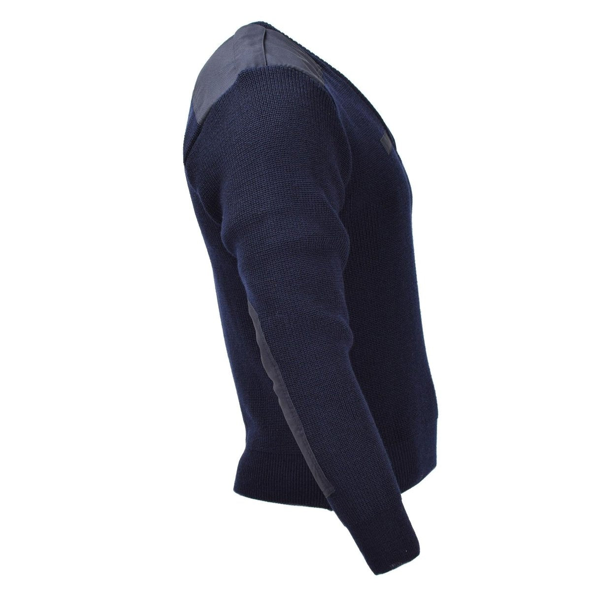 Original niederländischer Militärpullover blau, Woll-Bodywarmer, langärmelig, NEU