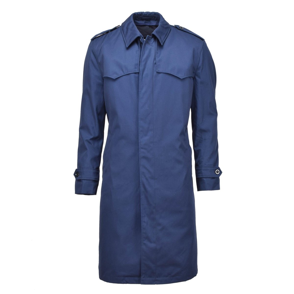 Dutch Military raincoat with liner blue trench coat army surplus Large long (53)