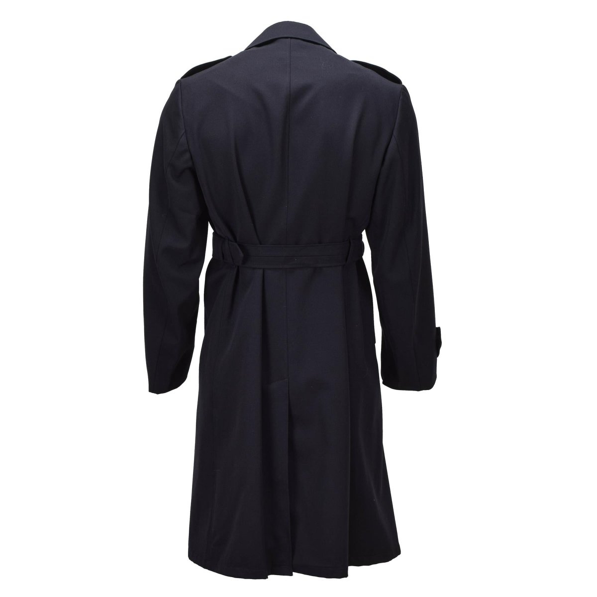 Manteau long en laine militaire néerlandais, Original, croisé, surplus de l'armée, problème noir