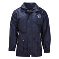 Parka Militare Originale Olandese Tasche Multiple Collo Alto Logo Pescatore Blu