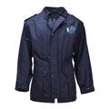 Original Dutch Military Parka Turn Down Collar Fisherman Logo Army Jacket Blue