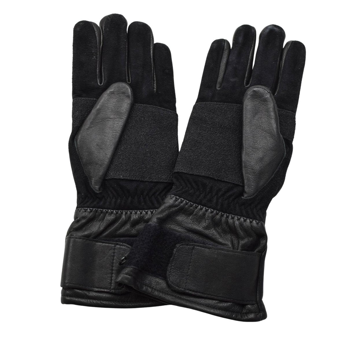 Original Dutch Military Tactical Gloves Reinforeced Knuckle Leather Black