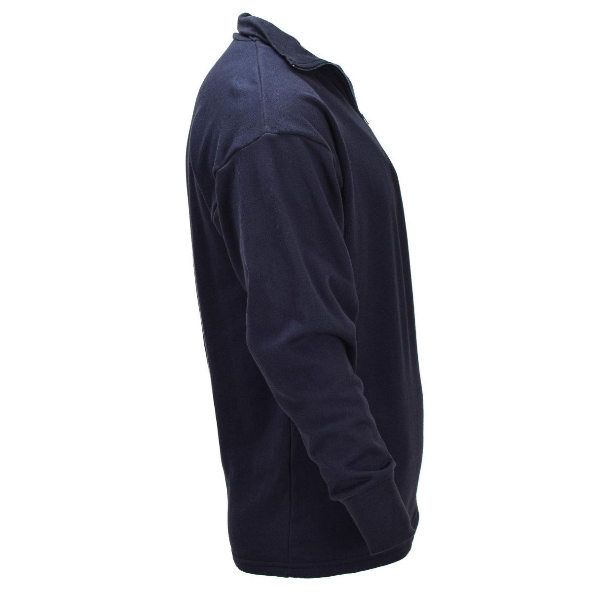 Original Dutch Military Thermal Undershirt Long Sleeve Half Zip Closure Blue