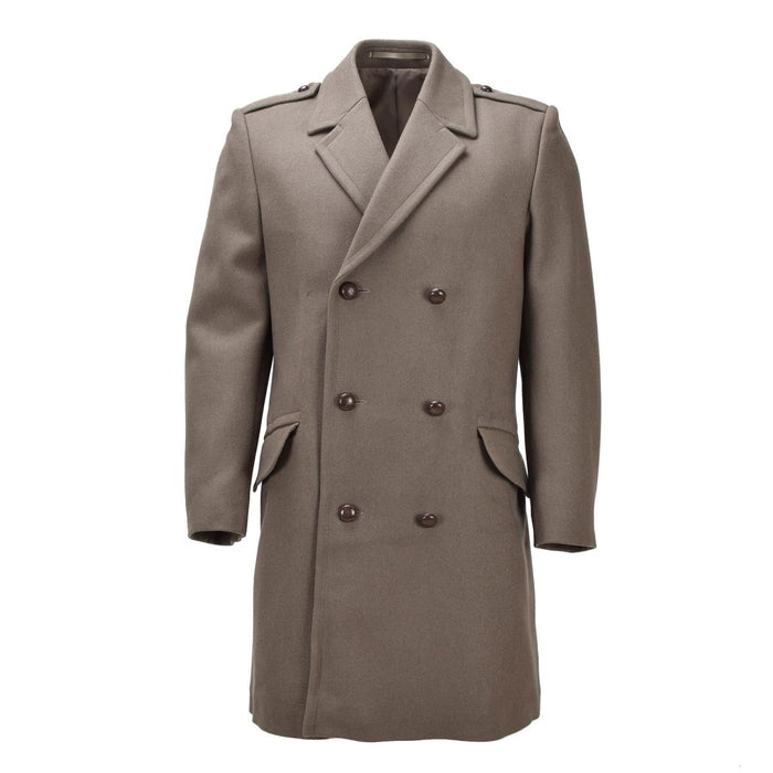 Original Dutch Military Wool Dress Coat Double Breasted Army Issue Khaki - GoMilitar