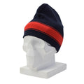 Berretto invernale originale in lana militare olandese con strisce rosse blu scuro
