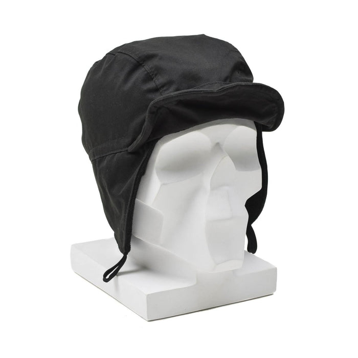 Gorro de invierno de paracaidista holandés negro con orejeras y ala, gorra de estilo militar resistente al viento y duradera