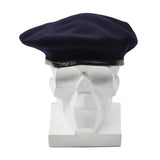 Original dunkelblaue Baskenmütze aus Wolle der französischen Armee, leichte Kommandomütze, Vintage, NEU