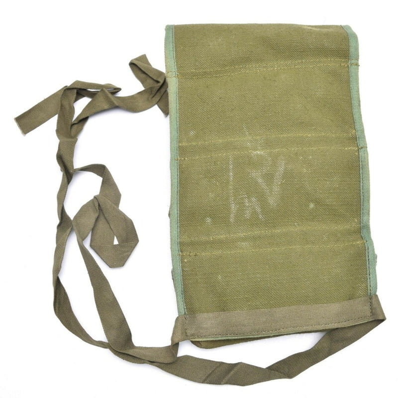 Original French army grenade pouch with straps, durable military ammo magazine bag with vintage design and robust construction