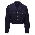 Original französische Armee M47 IKE Jacke Wolle Knopfverschluss Vintage Blau