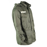 Original französische Armee Olive OD Jacke Müdigkeit Kampf Militär Kapuzenparka Satin
