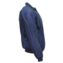 Original French army blue tracksuit sports jacket with elastic cuffs, full zipper, and lightweight breathable fabric.