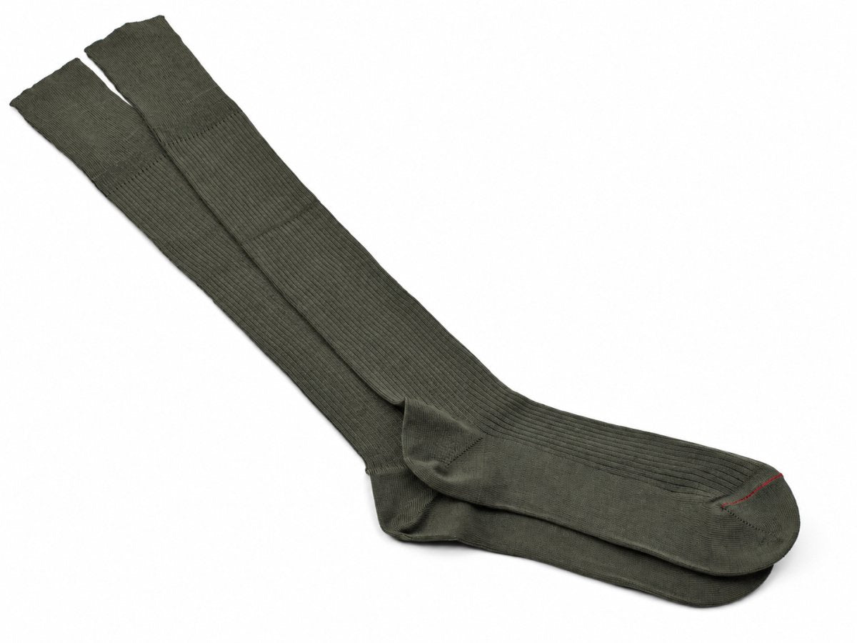 Original französische Militär-Kniestrümpfe, Woll-Polyester-Mischung, Outdoor, Oliv