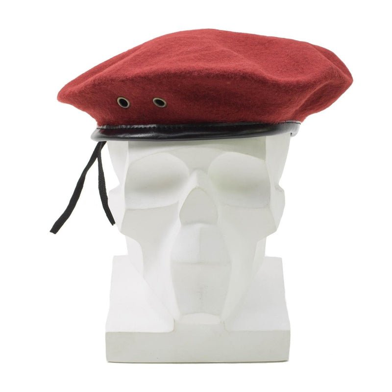 Original French Military red beret hat man force army wool lightweight cap NEW - GoMilitar