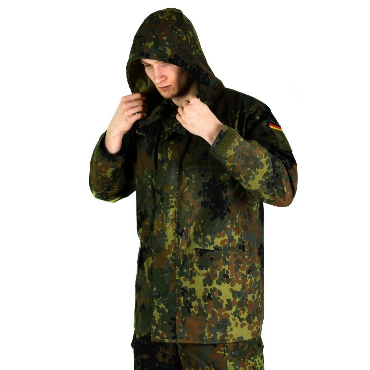 Veste de campagne originale de l'armée allemande GoreTex Flecktarn imperméable à l'eau