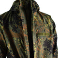 Gucca da campo dell'esercito tedesco originale Goretex Flecktarn Waterproof Rain Parka Nuovo