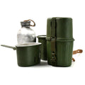 Juego de comedor original del ejército alemán, cantimplora, botella de agua, utensilios de cocina, ejército