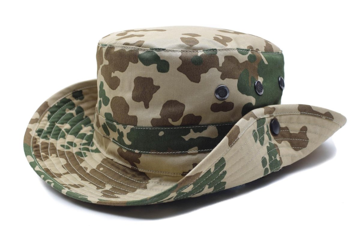 Chapeau de camping original de l'armée allemande avec camouflage tropical boonie, casquette d'extérieur pour la chasse et le camping, NEUF