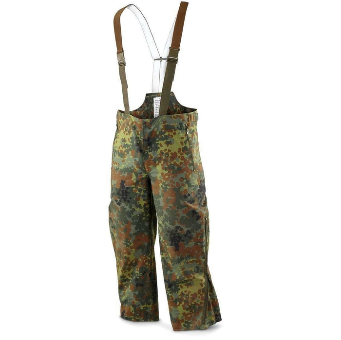 Pantalon original de l'armée allemande GoreTex Bib n Brace Flecktarn pantalon de pluie - GoMilitar
