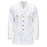 Chaqueta de vestir original de la Bundeswehr alemana Blazer formal Botones dorados Blanco