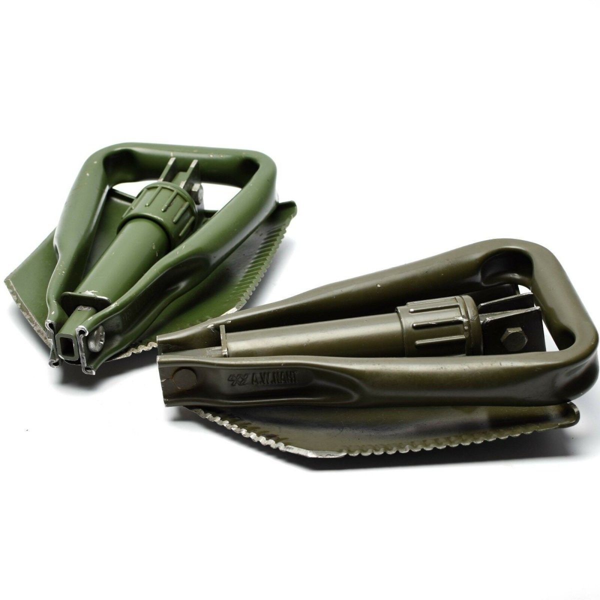 Original German BW Army folding shovel. Survival outdoor Green spade