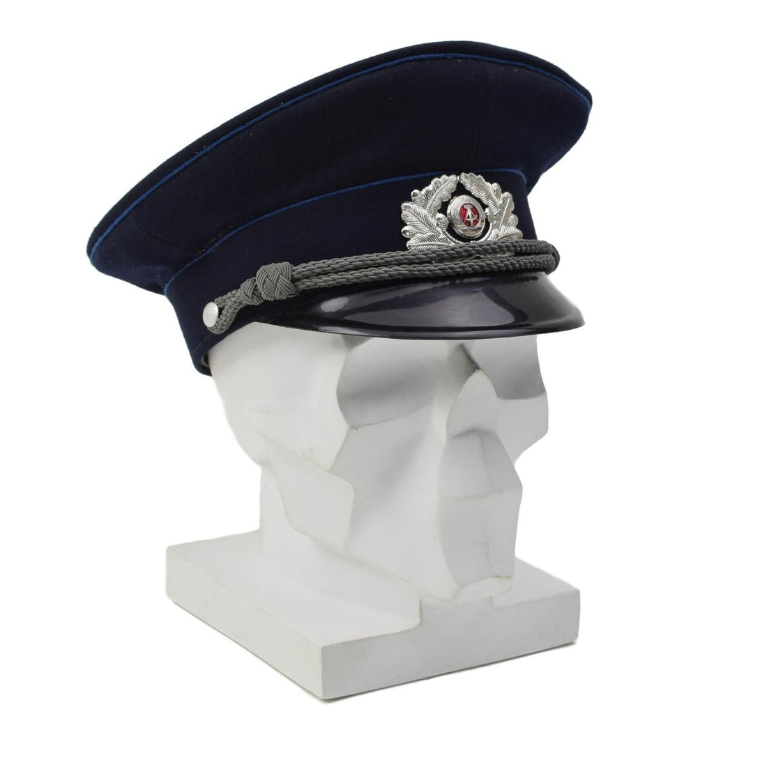 Original deutsches Justizdienst Mdl Schirmmütze Kordel NVA Soldat Abzeichen Blau