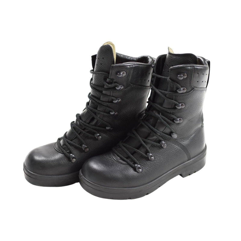 Original German Military Combat Shoes Water Resistant Anti Static Leather Black - GoMilitar