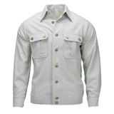 Chemise habillée militaire allemande originale à manches longues en coton mélangé vert clair