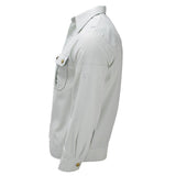 Chemise habillée militaire allemande originale à manches longues en coton mélangé vert clair