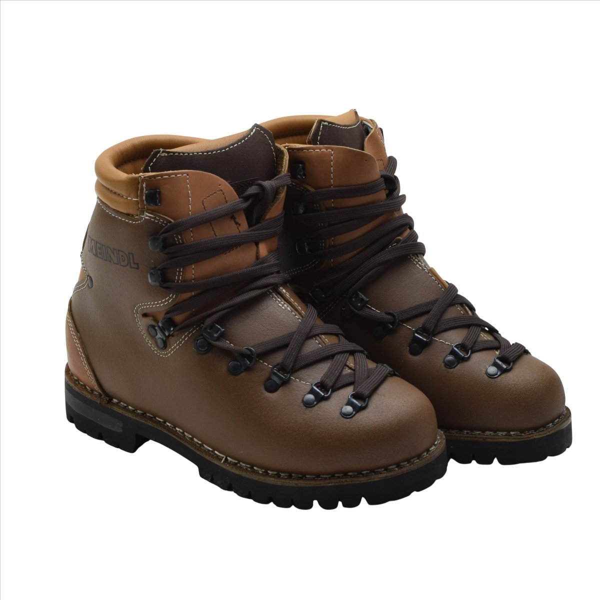 Original German Military Army Hiking Boots Leather Vibram Outdoor Brown