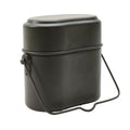 Kit da pasticcio originale militare tedesco in alluminio, contenitore con coperchio in 3 parti, oliva