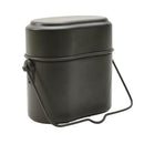 Juego de comedor militar alemán original, de aluminio, con tapa de olla de 3 piezas, color oliva