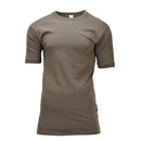 Camiseta interior térmica militar alemana original de algodón de manga corta excedente de oliva en algodón transpirable y duradero para uso en exteriores
