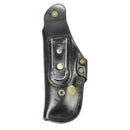 Original German police pistol holster black leather holder - GoMilitar