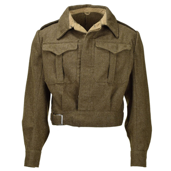 Original Greek army Eisenhower Ike jacket olive wool vintage field military - GoMilitar