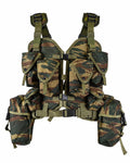 Original Greek Army Tactical Load Bearing Vest 8-Piece Lizard Camouflage