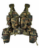 Chaleco táctico de carga original del ejército griego, camuflaje de lagarto de 8 piezas
