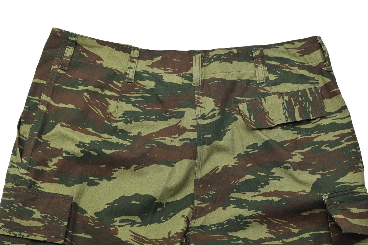 Original griechische Militär-BDU-Feldhose, Cargotaschen, Eidechsen-Tarnung