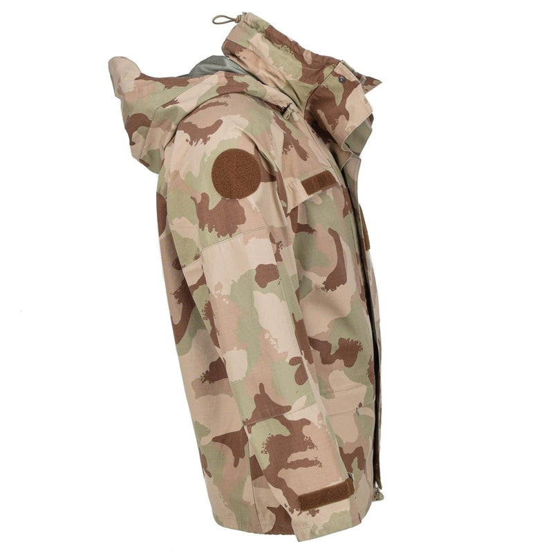 Original Hungarian Army rain jacket combat camouflage desert waterproof hooded - GoMilitar