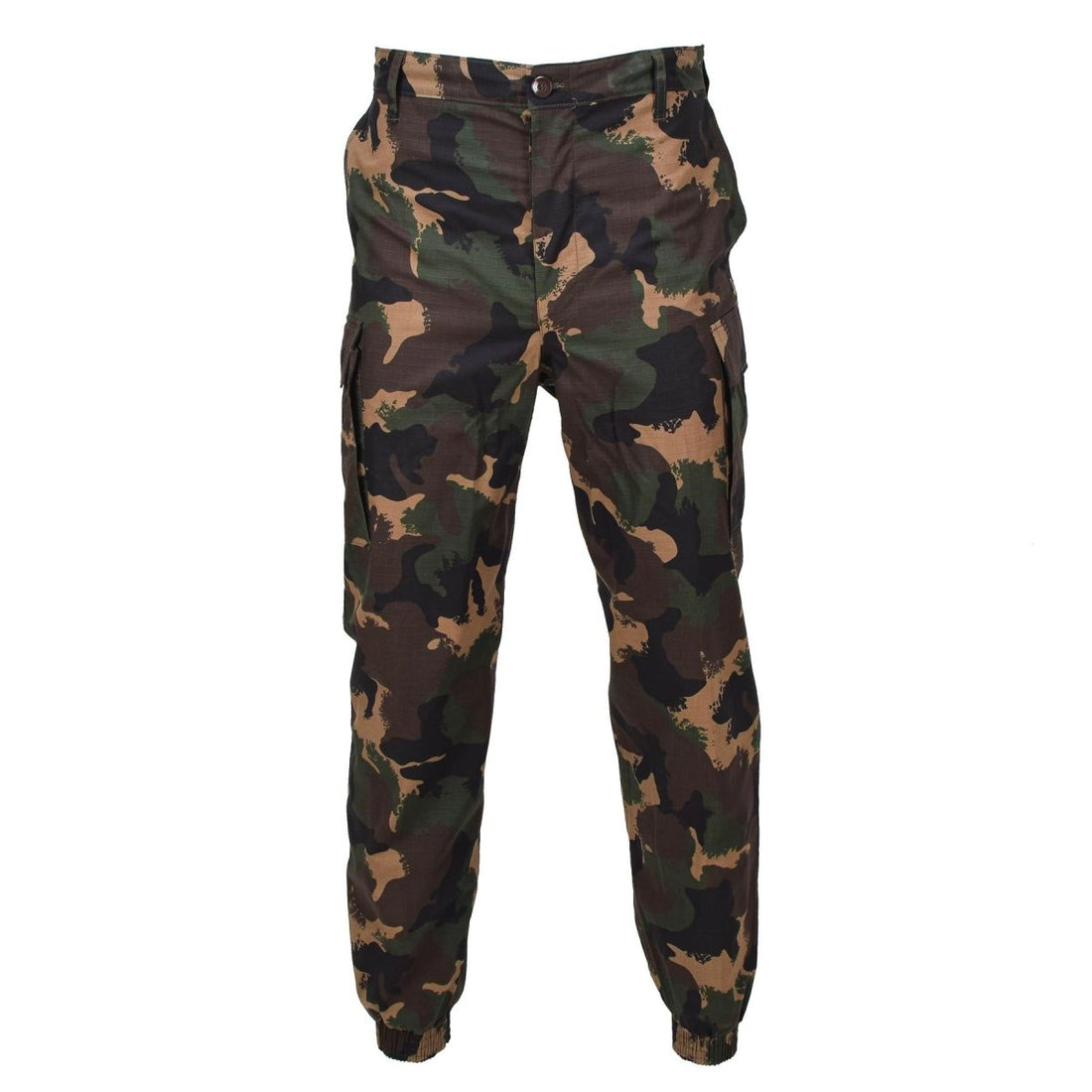 Pantalon de campagne d'été militaire hongrois d'origine M1990 camouflage bois ripstop NEUF