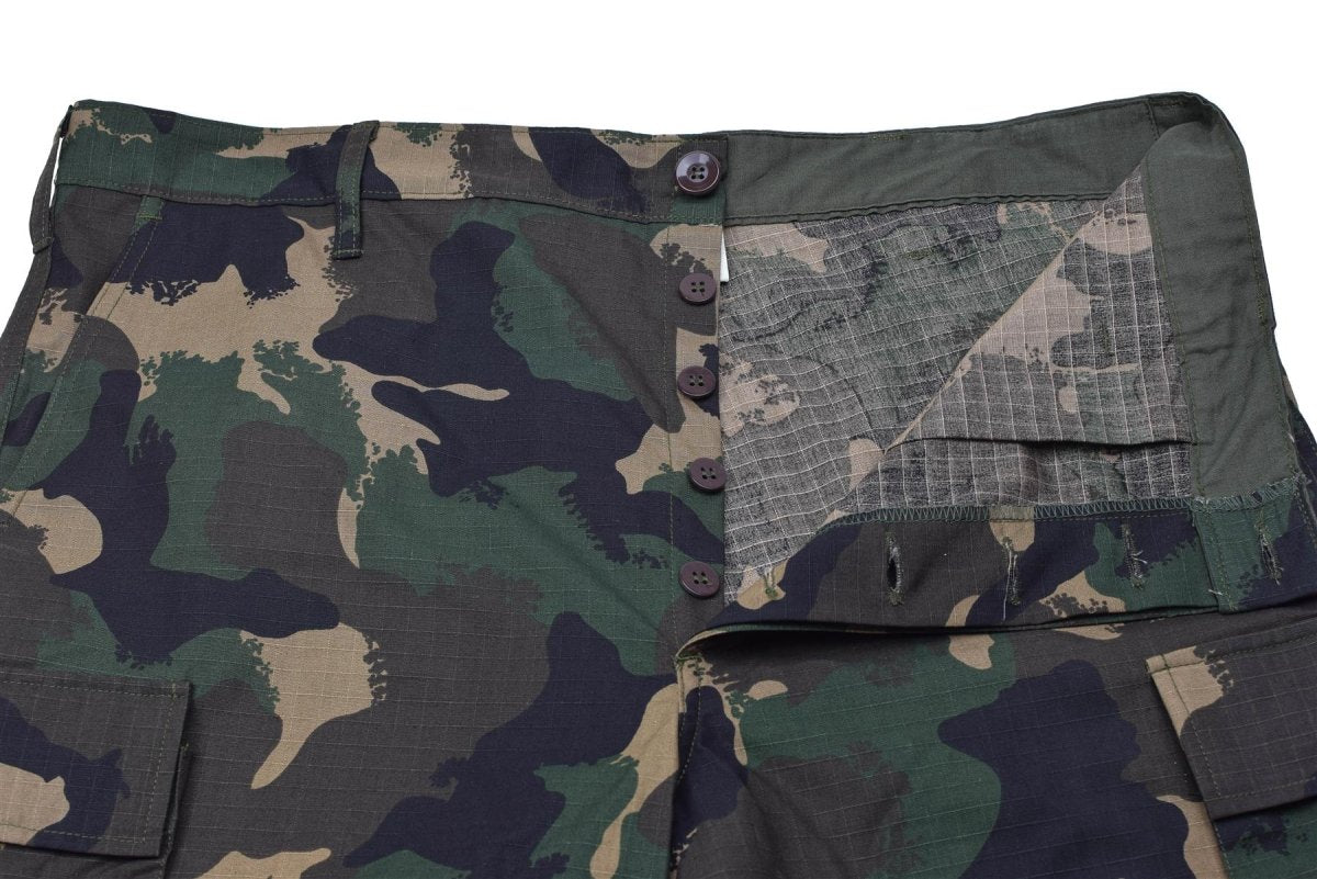 Pantalon de campagne d'été militaire hongrois d'origine M1990 camouflage bois ripstop NEUF
