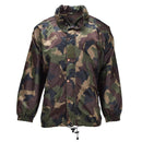 Chaqueta impermeable militar húngara original con capucha enrollable y solapa con botones M93 Camo en camuflaje para uso en exteriores y equipo táctico
