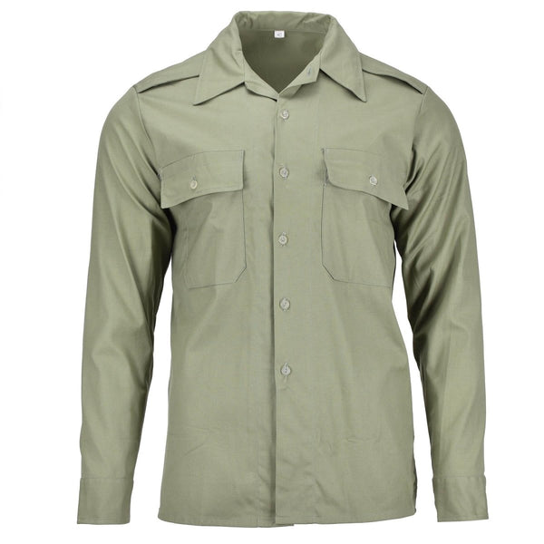 Originele Hongarije militair gevechtshirt olijf lange mouw met zakken veld nieuw