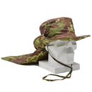 Original Italian Army Boonie Style Hat Vegetato Camouflage Pattern Chin Strap - GoMilitar