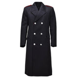 Abrigo de lana original de los Carabinieri del ejército italiano uniforme cruzado negro